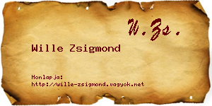 Wille Zsigmond névjegykártya
